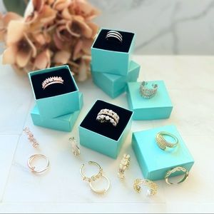 Set of 13 adjustable Fashion Bling Rings